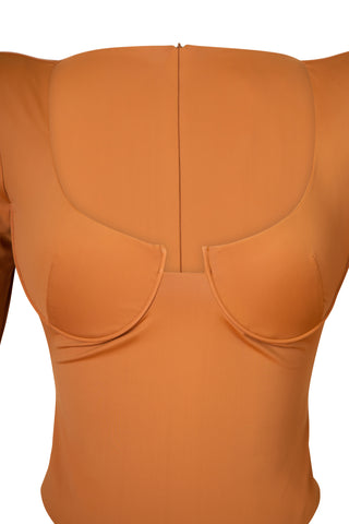 Della Long Sleeve Scoop Cup Bodysuit | (est. retail $800) new with tags Shirts & Tops Alex Perry   