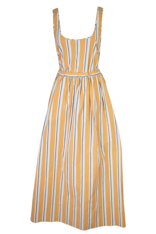 Oriana Striped Cotton-blend Maxi Dress In Yellow Multi | (est. retail $2,050)