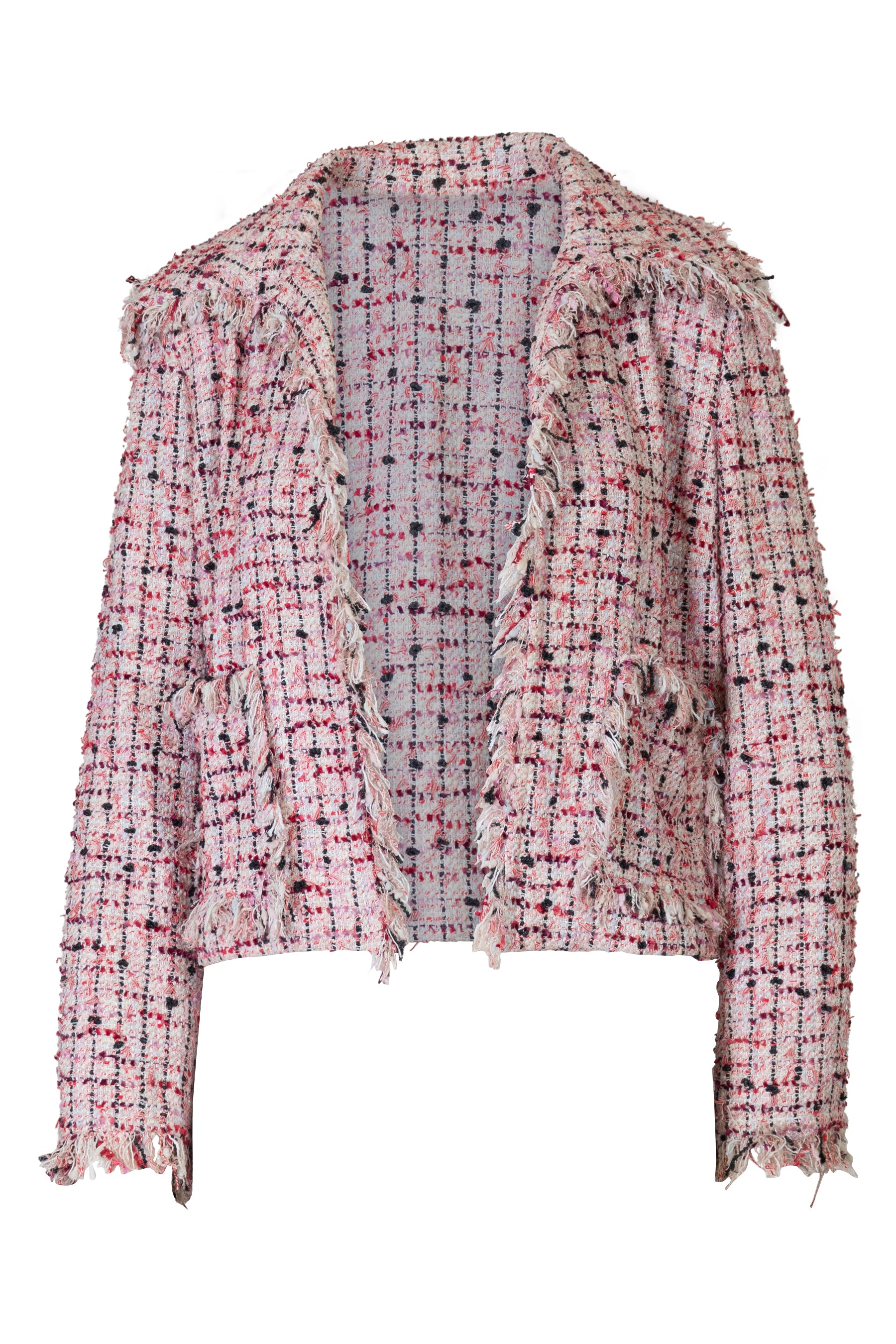 Maison Common 4-Pocket Floral Embroidered Tweed Jacket