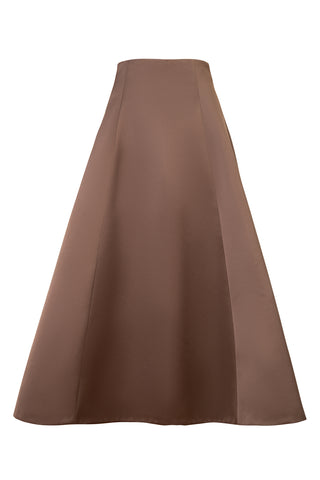 'Zena' Duchess Satin Flared High-rise Skirt | FW '22 Runway | new with tags (est. retail $1,920) Skirts Emilia Wickstead   