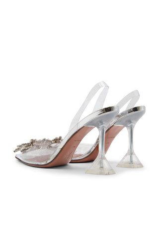 Begum Glass Sling 70 Transparent PVC Heels | (est. retail $1,220) Heels Amina Muaddi   