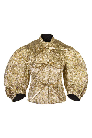 Cloqué Bow-detail Puff Sleeve Jacket | (est. retail $1,740) Jackets Simone Rocha   
