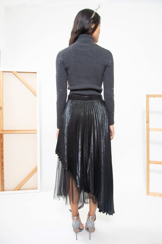 Lamé Layered Midi Skirt | Pre-Fall '17 Runway | new with tags