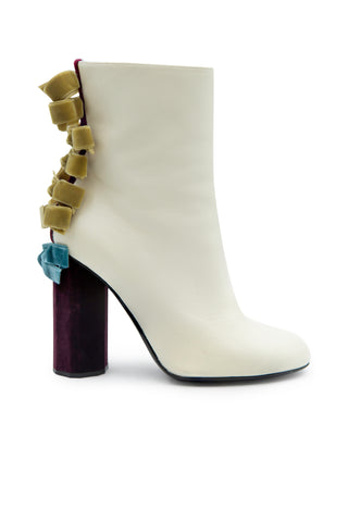 Leather Bow Booties Boots Marco de Vincenzo   