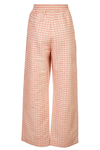 'Debra' Embroidered Check Wide-Leg Cropped Pants | (est. retail $270)