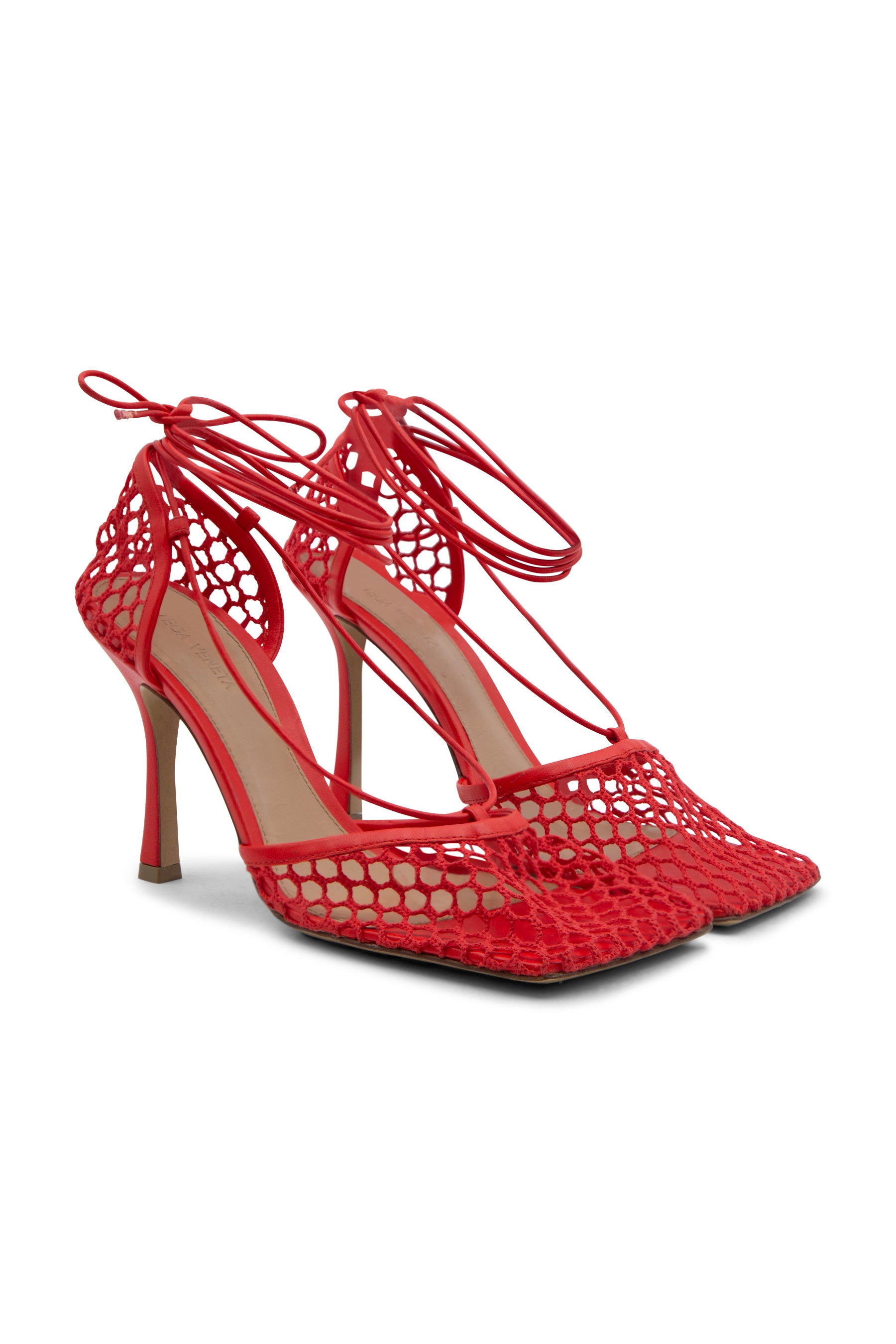 Red bottega online sandals