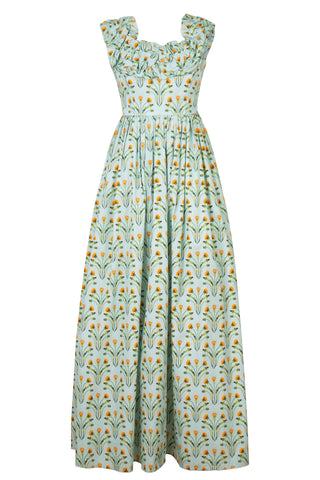 Espliego Floral Cotton Maxi Dress | (est. retail $825) Dresses Agua by Agua Bendita   