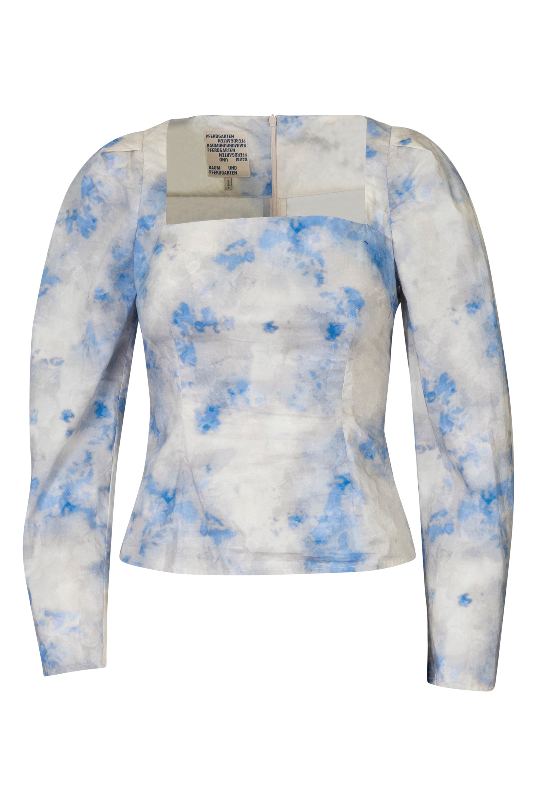 Baum Und Pferdgarten Marlow Square Neck Top in Cloudy Blue – Dora Maar