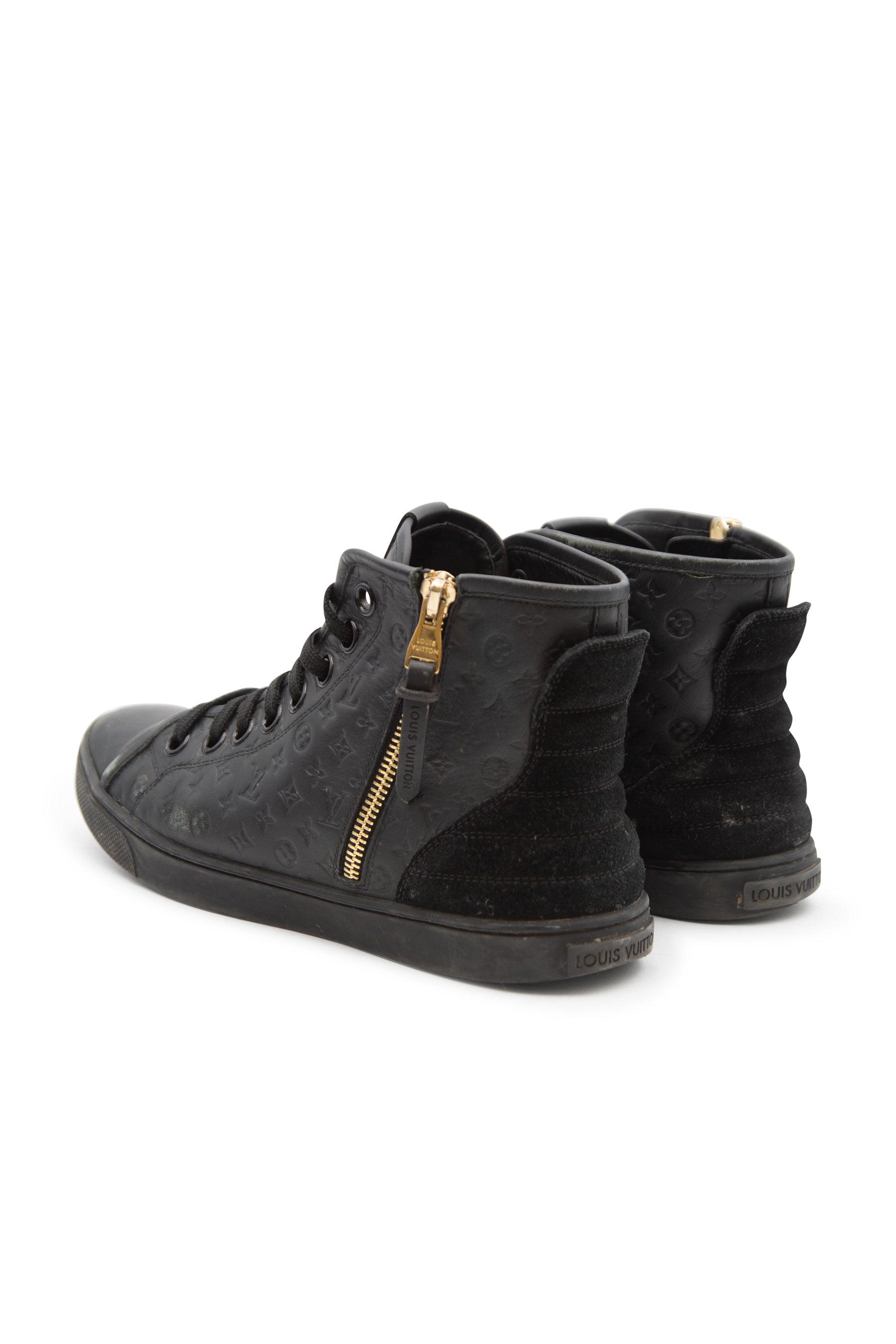 Black Monogram Empreinte Leather Punchy High Top Sneakers | (est. retail  $1,080)