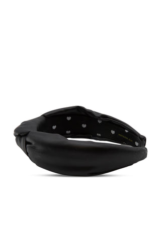 Black Faux Leather Headband