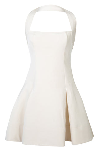 Hila Pleated Twill Halterneck Mini Dress | (est. retail $1,350)