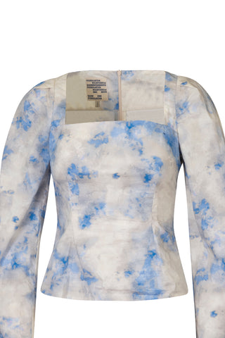 Marlow Square Neck Top in Cloudy Blue