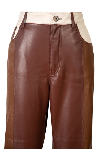 Vinni Patch Print Vegan Leather Pants | (est. retail $460)