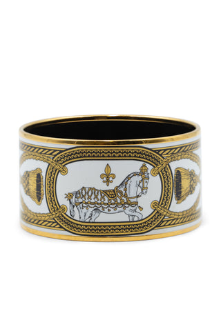 Grand Apparat Enamel Bangle Set of 3 Bracelets Hermes   