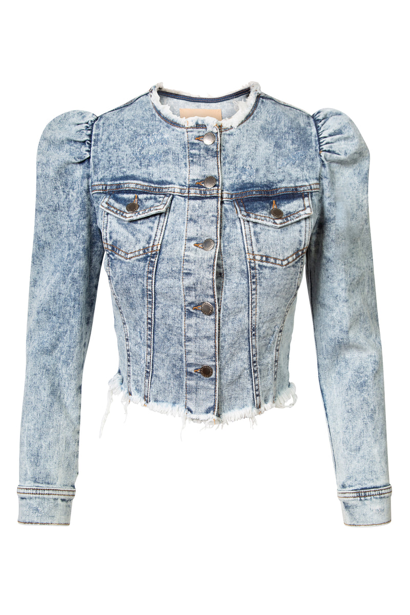 Rissa Light Acid Wash Jacket