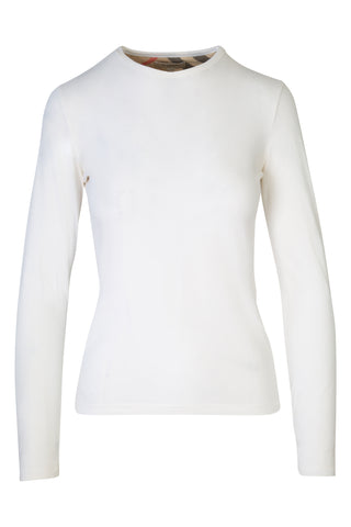 White Elbow Patch Long Sleeve Top Shirts & Tops Burberry   