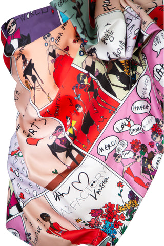 Switchwear Valentine One-Shoulder Printed Mini Dress | (est. retail $800)