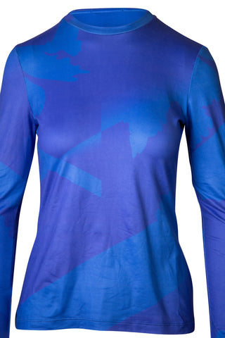 Andrea Jersey Top in Royal Blue Print | new  with tags (est. retail $225)