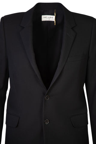 Single-Breasted Virgin Wool Blazer Jackets Saint Laurent   