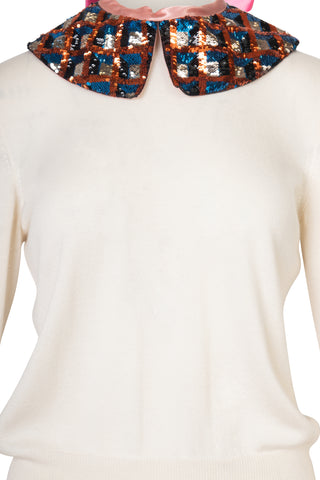 Alessandro Michele Cashmere Sweater with Embellished Collar  | (est. retail $1,600) Sweaters & Knits Gucci   