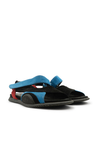 Suede Asymmetric Flat Sport Sandal Sandals Prada   