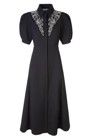 Billy Embroidered Wool Midi Dress | (est. retail $3,200)