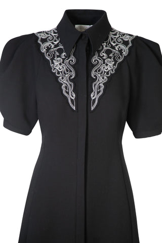 Billy Embroidered Wool Midi Dress | (est. retail $3,200) Dresses Gabriela Hearst   