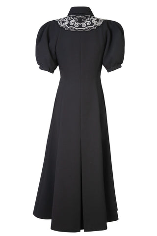 Billy Embroidered Wool Midi Dress | (est. retail $3,200)