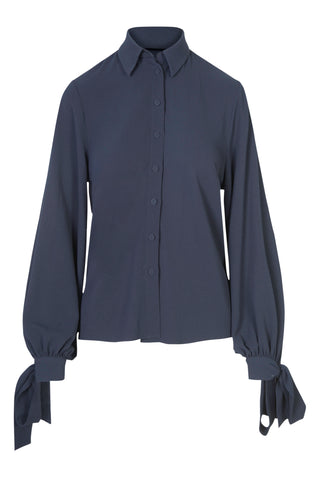 Navy Silk Blouse Shirts & Tops Emilia Wickstead   