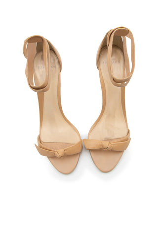 Clarita Bow Leather Sandals in Nude | (est. retail $595)