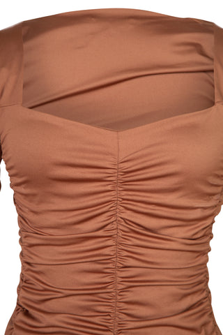Stretch Shirred Long Sleeve Bodysuit | (est. retail $275) Bodysuits Tibi   