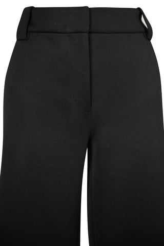 Black Ponte High-Waist Knee-Length Tailored Shorts Shorts Prada   