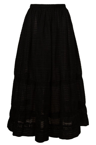 Black Pleated Skirt in Black