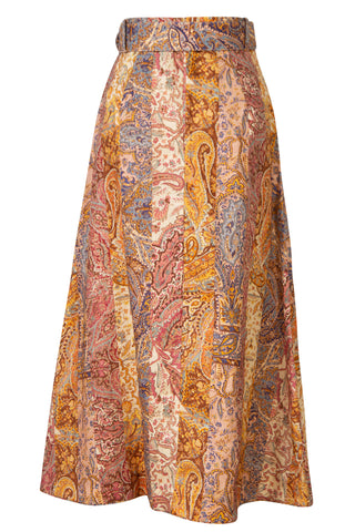Luminosity A-Line Midi Skirt in Multi Paisley Stripe | new with tags (est. retail $650) Skirts Zimmermann   