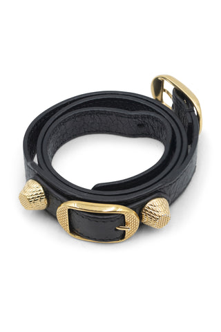 Leather Double Wrap Bracelet | (est. retail $245) Bracelets Balenciaga   