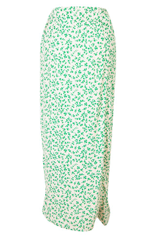 Leaf Print Crepe Midi Tie-Front Skirt Skirts Ganni   