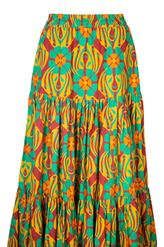 Big Skirt Clover in Cotton Poplin | (est. retail $590) Skirts La DoubleJ   