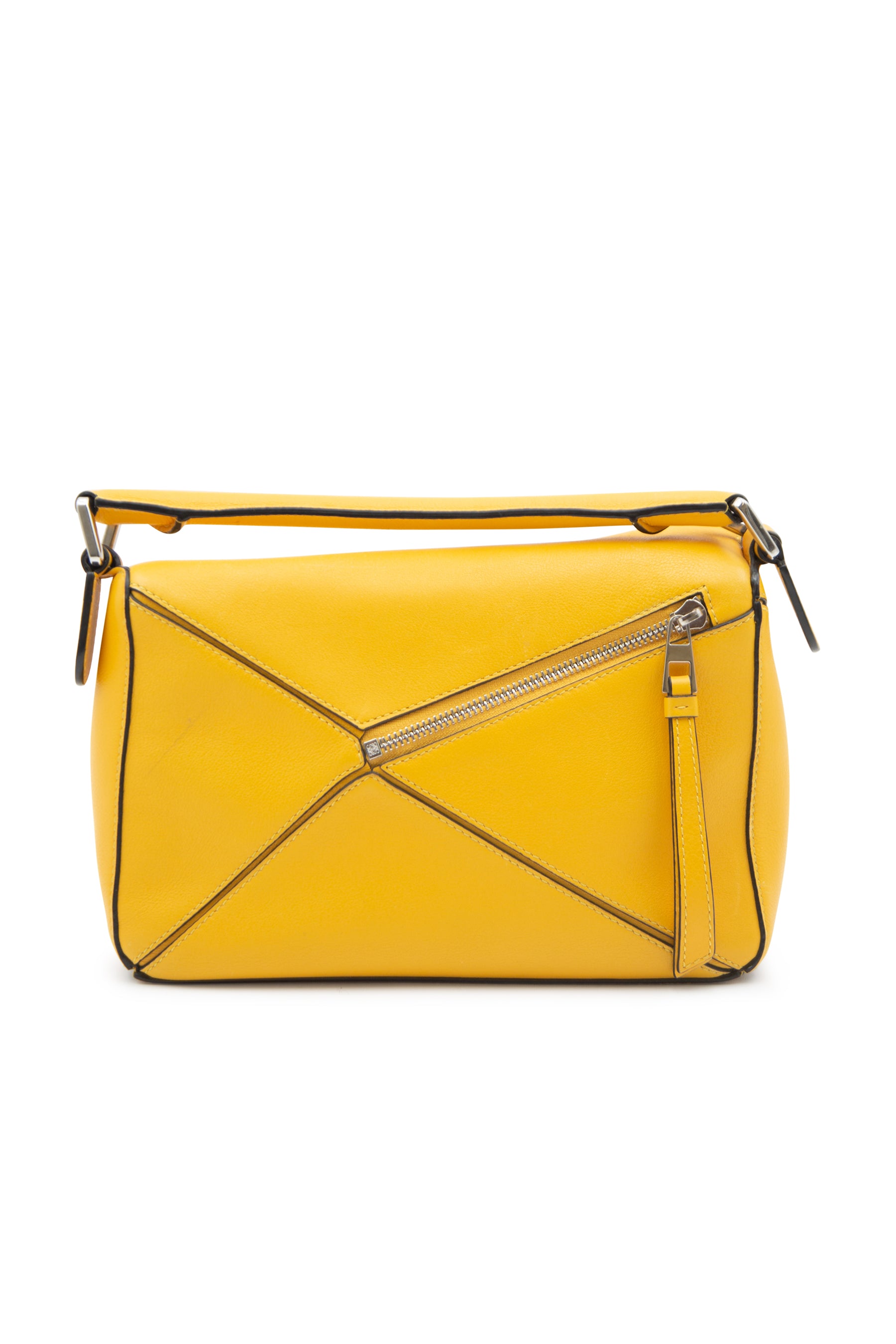 Yellow Loewe a Leather Handbag