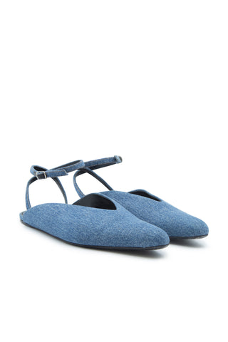 Wo Ankle-strap Denim Flats | (est. retail $650) Flats Balenciaga   