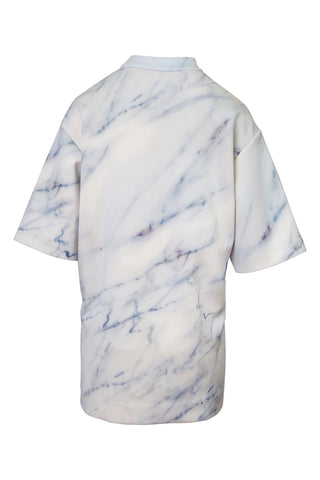 Oversized Neoprene Marble Print T-Shirt