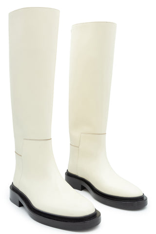 Knee Length Leather Boots | (est. retail $1,550) Boots Jil Sander   