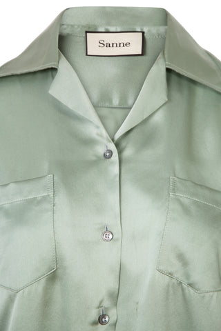 Women's Green Feather Cuff Blouse | (est. retail $235) Shirts & Tops Sanne   