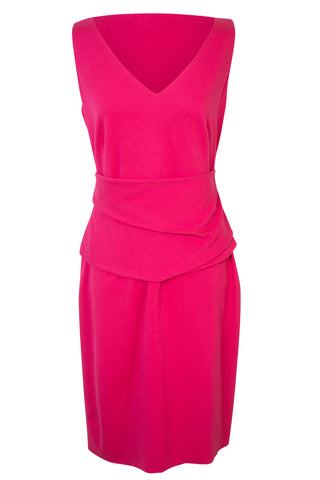 Pink Sleeveless V-Neck Dress