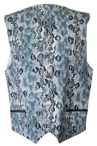 Versus by Gianni Versace Blue Snake Print Vest | SS '99 Men's Collection
