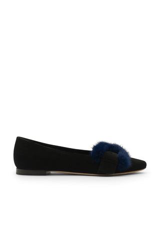 Mink Buckle Rounded Toe Flats