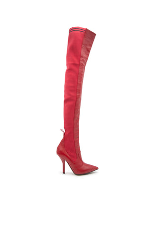 Colibri Leather Riding Boots in Red
