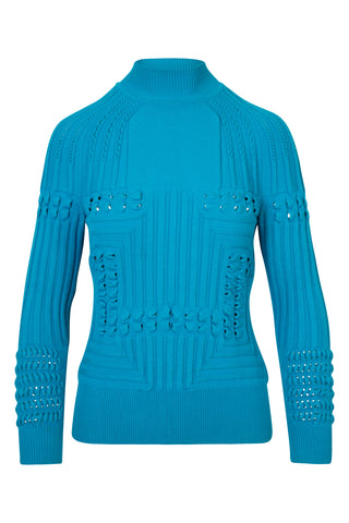 Textured Blue Sweater