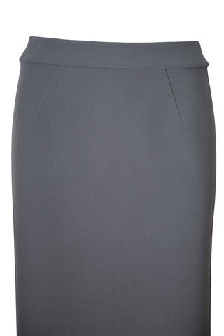 Wool Skirt in Grey/Blue
