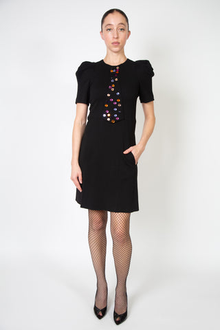 Black Embellished Tie Mini Dress | Fall '08 Ready-to-Wear Dresses Sonia Rykiel   