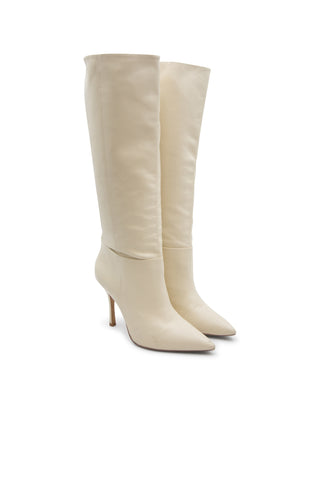 Kate Boot in Ivory Leather | (est. retail $485)